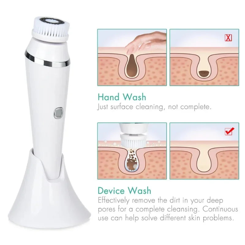 Cepillo limpiador facial 4 en 1