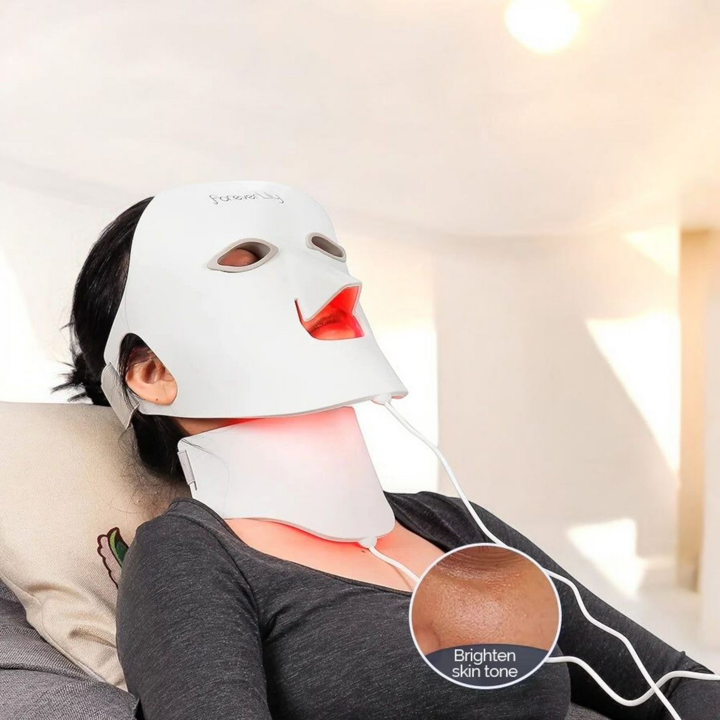 Kit de Thérapie Lumineuse Visage et Cou Silicone 7 Couleurs
